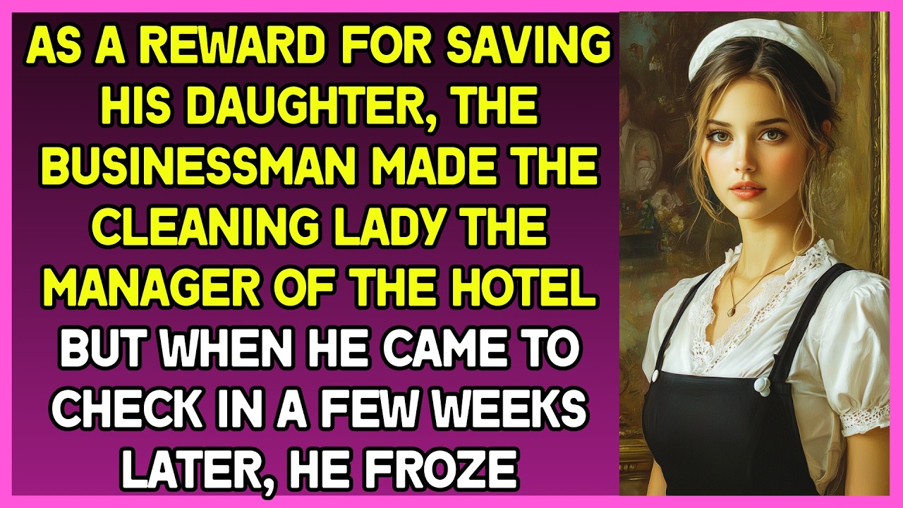 As a reward for saving his daughter, the businessman made the cleaning lady the manager of the hotel
