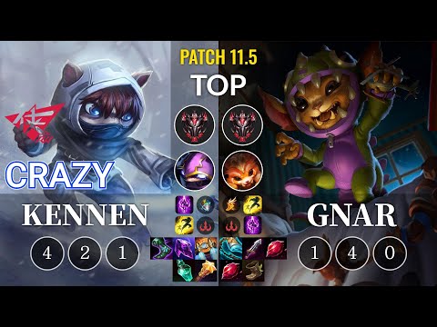 RW Crazy Kennen vs Gnar Top - KR Patch 11.5