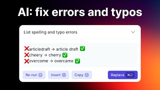 An AI prompt that fixes Typos and Spelling errors