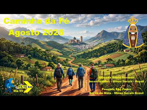 Dia 05 - Caminho da Fé 2026 -  Inconfidentes - MG a Borda da Mata - MG (08/08/2026)