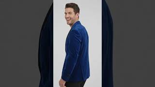 Men’s Dark Royal Blue Velvet Tuxedo Dinner Jacket, Designer Formal Wedding Prom Blazer video