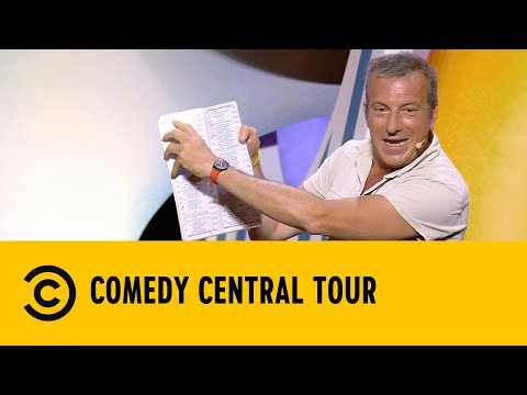 L'accogliente menù di una pizzeria ligure - Enrique Balbontin - Comedy Central Tour