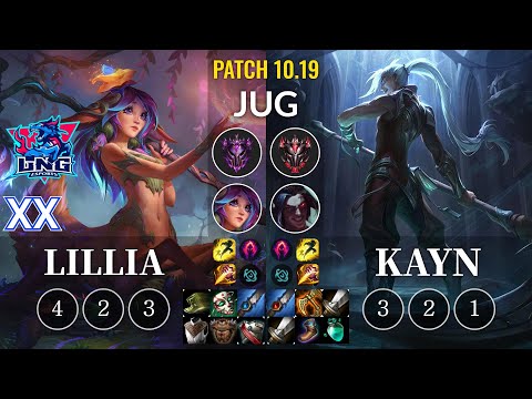 LNG Xx Lillia vs Kayn Jungle - KR Patch 10.19