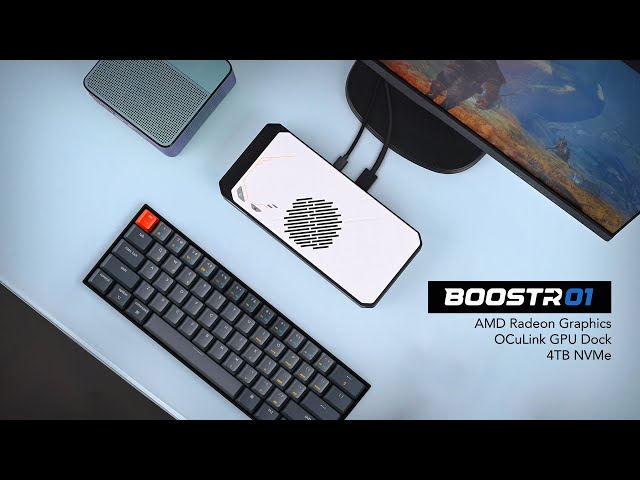 Vídeo relacionado con BOSGAME eGPU Dock GVP 7600, Oculink Support, AMD Radeon RX 7600M XT, 8GB GDDR6, USB-C 4.0, M.2 NVMe PCIE 3.0 2280 Slot, Quad Display, 4K Gaming, eGPU portátil