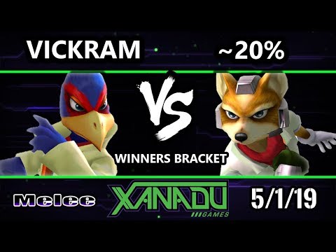 S@X 300 SSBM - Vickram (Falco) Vs. ~20% (Fox) - Smash Melee Winners Quarters