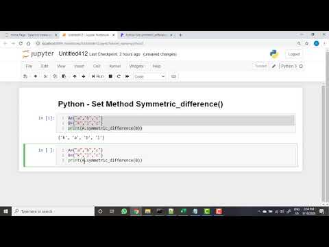 177 Python Set Method Symmetric Difference