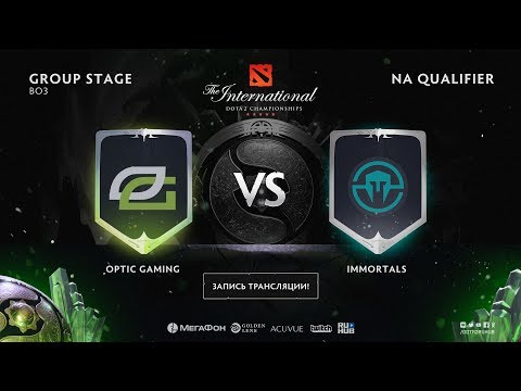 OpTic Gaming vs Immortals, The International NA QL, game 1 [CrystalMay, Alohadance]