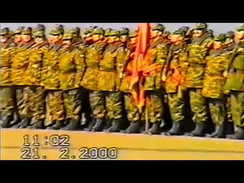 752nd Motorized Rifle Regiment 2000 Russian Anthem + Slav'sya [Home from Chechnya]