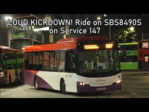 [SBST] LOUD KICKDOWN! Ride on SBS8490S on Service 147. Scania K230UB Euro IV Batch 2