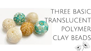 DIY Polymer Clay Beads| Easy Translucent Polymer Clay Beads