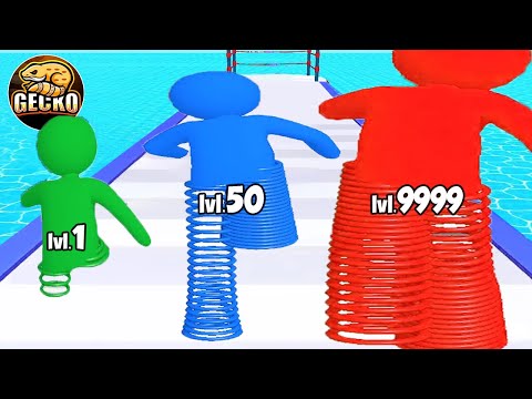 Spring Leg Runner -  Level Up Runner Level 11⭐ Gameplay Walkthrough Android (Freeplay)