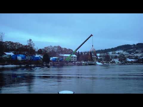 Sjøsettingen av M/S Brandbu november 2019