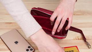 Кошелек из кожи на защелке ST Leather 19341 бордовый