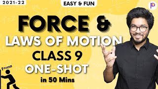 Force &amp; Laws of Motion Class 9 One-Shot Mazedar Full Chapter Lecture | Class 9 Physics | 2021-22