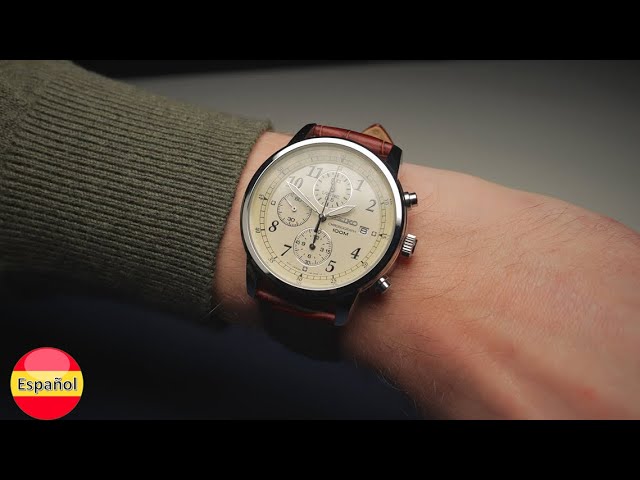Vídeo relacionado con Seiko Reloj Analógico para Hombre de Cuarzo japonés con Correa en Cuero Genuino SSB383P1