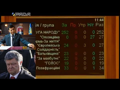 😋 Порошенко плачет Зеленский и депутаты сняли в Украине неприкосновенность