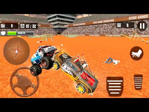 demolition derby car crash monster truck games simulator - android gameplay
