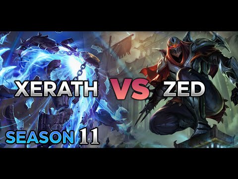Leauge of Legends - Xerath vs Zed Mid Gameplay Season 11
