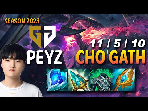 GEN Peyz CHO'GATH vs VEIGAR Bot Lane - KR Ranked