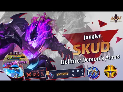 Skud Hellfire: Demon's Arms Gameplay Arena Of Valor New Patch | AOV | RoV | 傳說對決 | Liên Quân Mobile