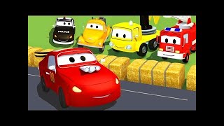 タクシー そして、消防車とパトカーのカーパトロール|子供向けのカー＆トラックアニメ - 2017