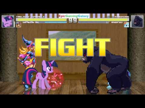 Twilight Sparkle & Dark Magician Girl VS King Kong & Rainbow Dash In A MUGEN Match / Battle / Fight
