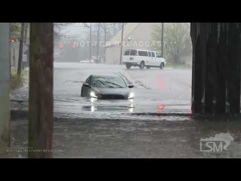 3-8-2022 Jackson, Ms Flash Flooding- Car stranded- Water Rescue- Roads Closed
