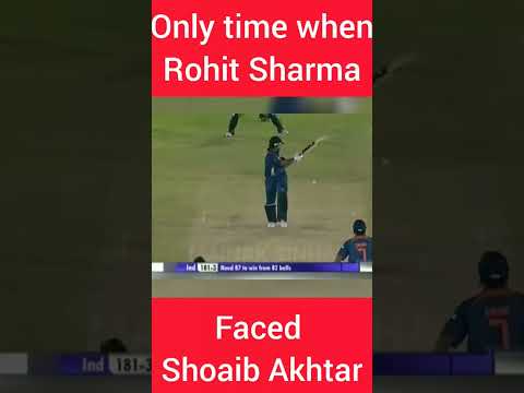 Rohit Sharma Vs Shoaib Akhtar || Only time Rohit Sharma faced Shoaib Akhtar || #shorts