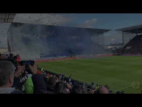 Sankt Pauli vs. Hansa Rostock | PYRO-SHOW im Gästeblock | 1.Halbzeit + 2.Halbzeit