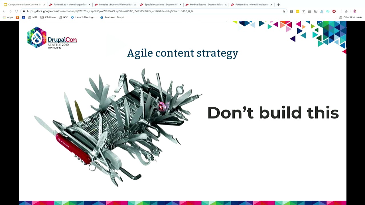 DrupalCon Seattle 2019: Component-driven Content Strategy for doctorswithoutborders.org