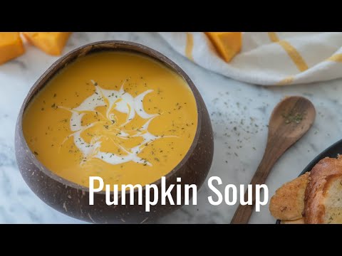 Pumpkin Soup | Súp Bí Đỏ Kem Tươi | Cách Nấu Súp Bí Đỏ | ASMR Cooking | Tiara's Home Kitchen