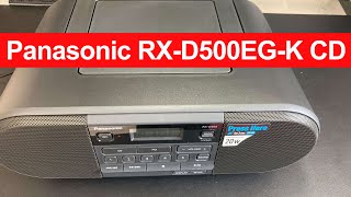 Panasonic RX-D500EG-K CD Boom Box (Radio UKW, CD Player mit 20 Watt RMS - Modell 2021) | Unboxing