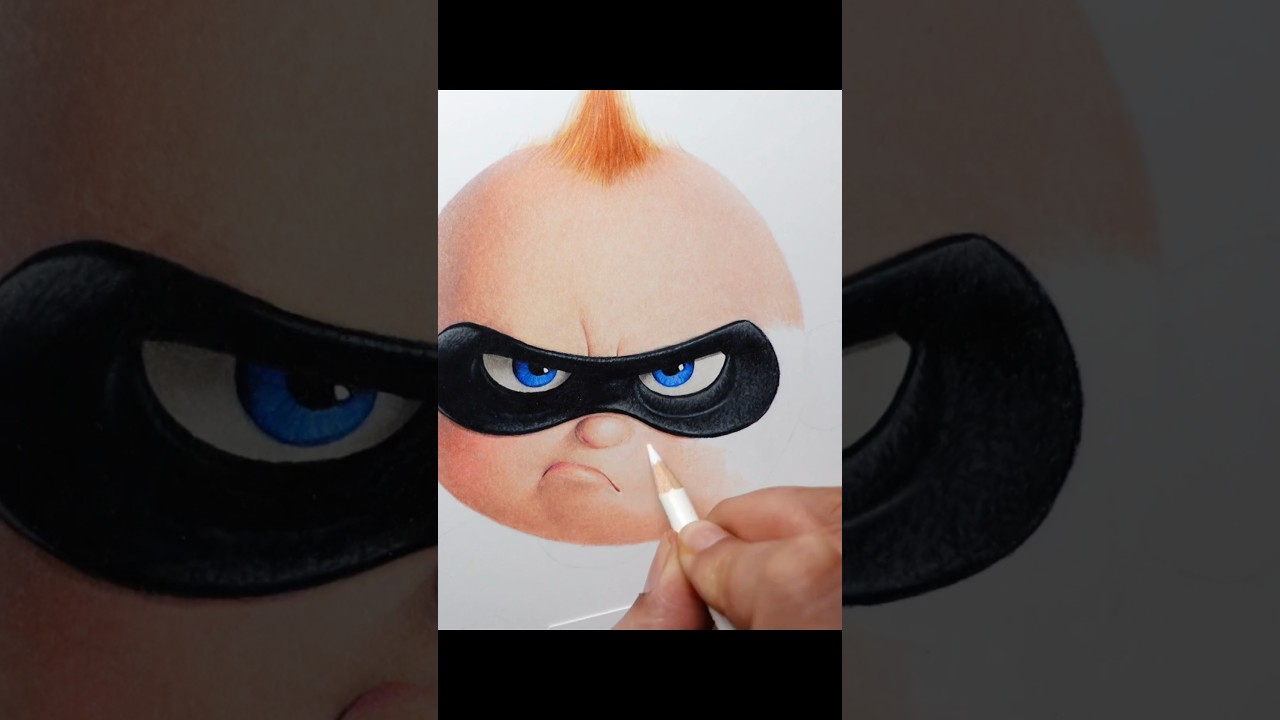 Jack-Jack Drawing Timelapse - The Incredible | Artology