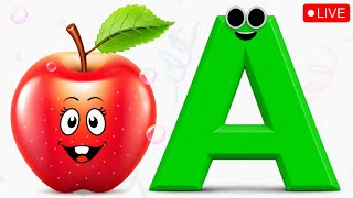 Download lagu ABC Phonics for Kids | A is For Apple a a Apple Live Video | Educational ABC Song | Rhymes Video mp3