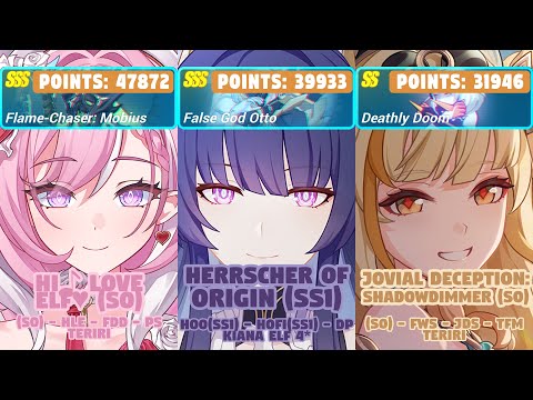 Honkai Impact 3rd: Ex-Memorial Arena | Ver 8.4~5 W9 | SSS Mobius, FGO, Deathly Doom | HLE, HOO, JDS
