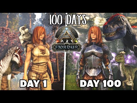 I Spent 100 DAYS in ARK FJORDUR... Here's What Happened
