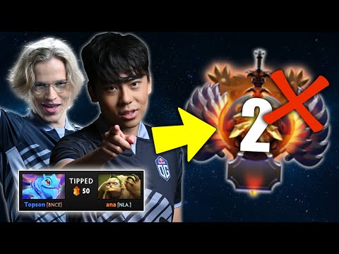 TOPSON & ANA destroyed/fountain farmed TOP 2 MMR in SEA DOTA 2