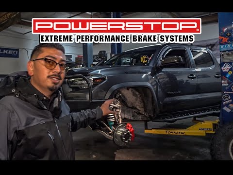 My Tacoma Gets Power Stop Z36 Extreme Truck & Tow Brake Rotor & Pad Kit & Red Calipers 05-23 Install