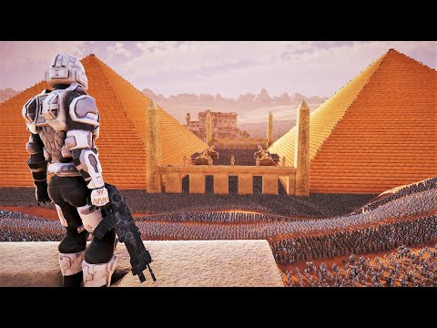 GALACTIC ARMY in EGYPTION CITY vs 5 MILLION ZOMBIES - Ultimate Epic Battle Simulator 2 UEBS 2