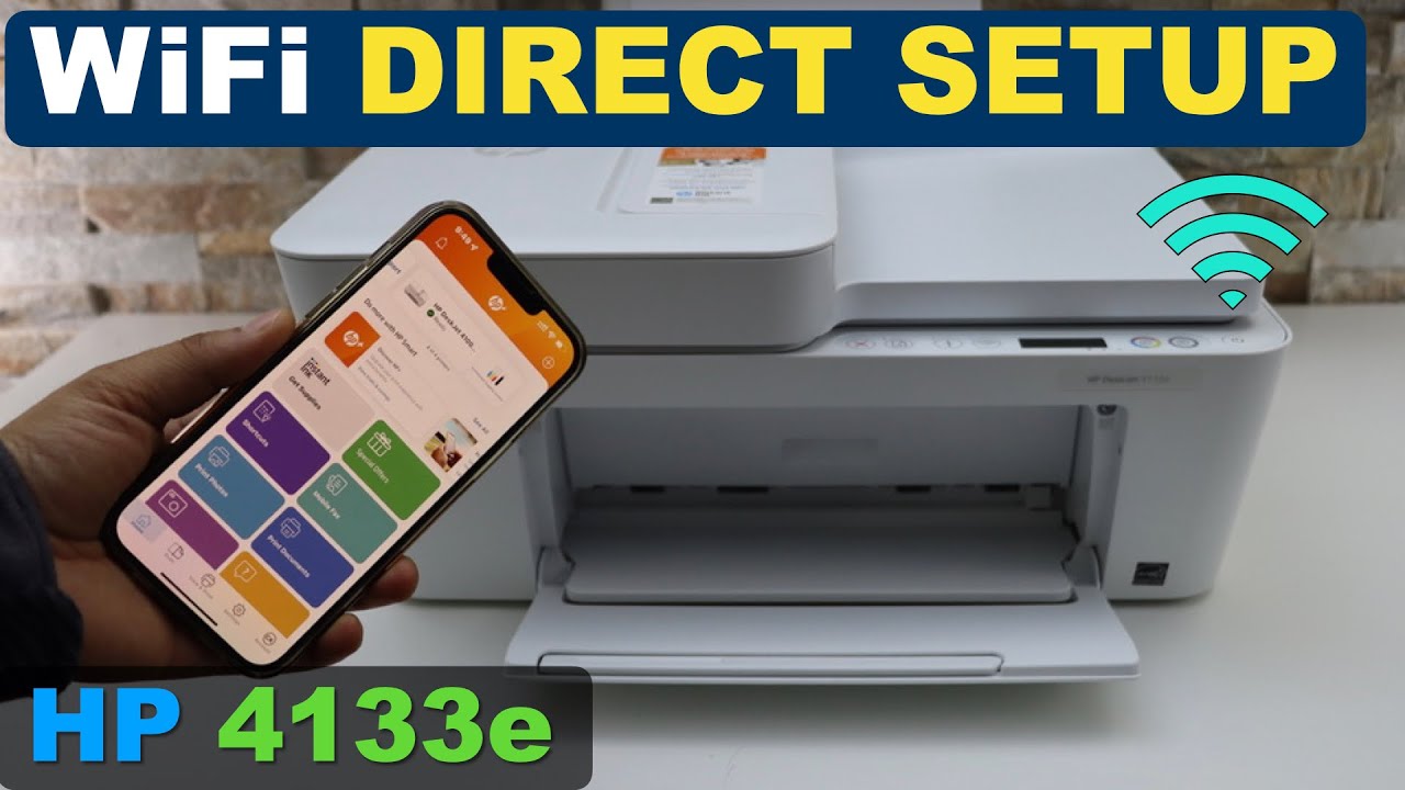 HP DeskJet 4133e WiFi Direct Setup, Wireless Printing Review.