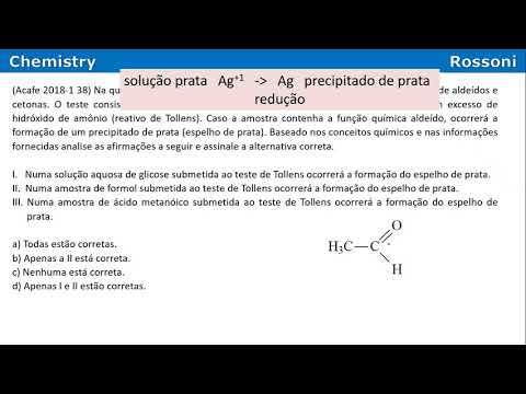 Acafe 2018 1 Medicina - Q38 Teste de Tollens
