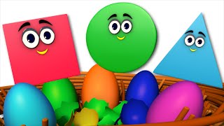 the shapes song | learn shapes | surprise eggs | nursery rhymes | kids songs