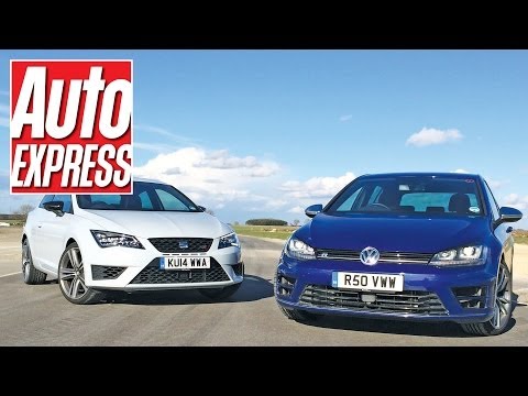 Volkswagen Golf R vs SEAT Leon Cupra on track