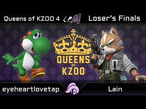 Queens of Kzoo IV Project M Losers Finals - eyeheartlovetap (Yoshi) vs. Lain (Fox)
