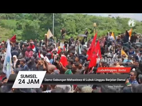 Demo Gabungan Mahasiswa Di Lubuk Linggau Bejalan Damai
