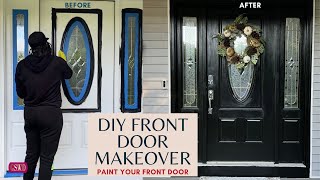 How to Paint A Front Door // A One Day Process// Step by Step Tutorial