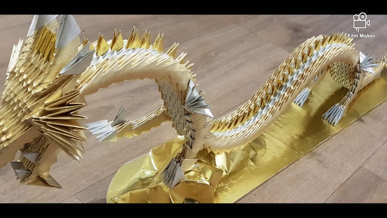 3D Chinese Dragon Origami