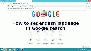 How to set english language in Google Search