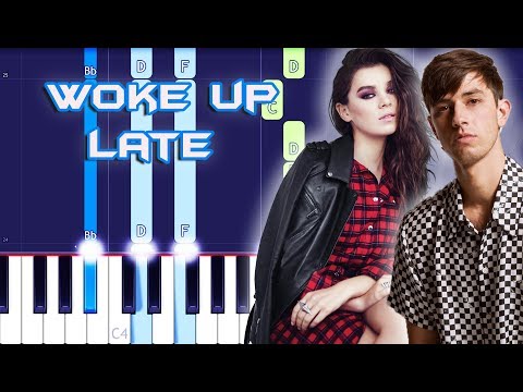 Drax Project - Woke Up Late ft. Hailee Steinfeld Piano Tutorial EASY (Piano Cover)