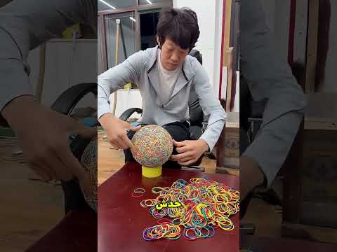 بابا عمل كرة قدم من الأستيكات 😱⚽ والنتيجة مش مصدقة!